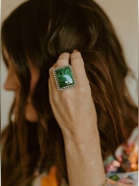 Goldie Lew Malachite Betsy Ring- size 9